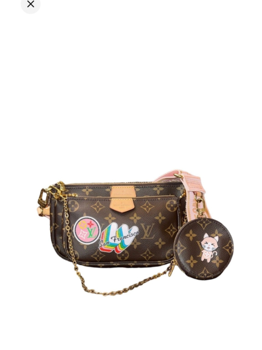 Louis Vuitton Multi Pochette Accessories Monogram San Francisco/Cat Edition